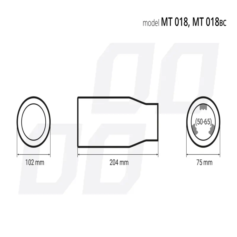 Ornament toba esapament din otel inoxidabil mt 018v