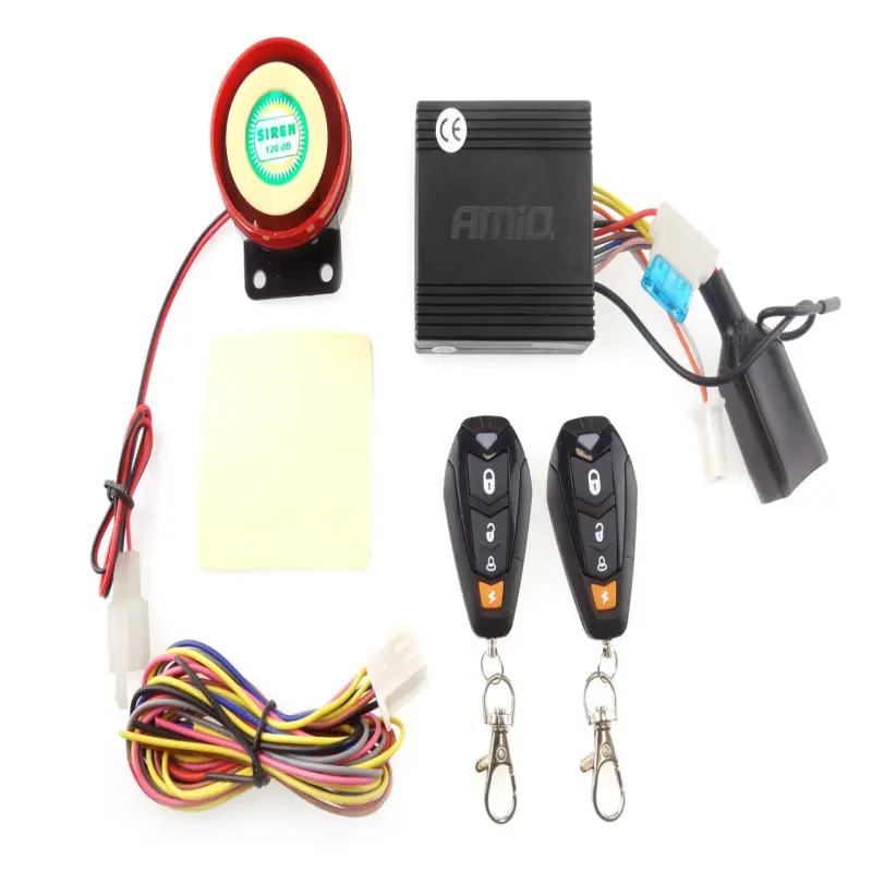 Alarma motocicleta cu functie "pornire motor"  telecomenzi mca14