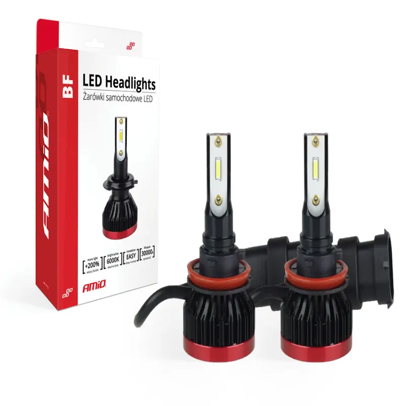 Becuri auto led bf series amio compatibil h8 / h9 / h11, destinat competitiilor auto sau off-road