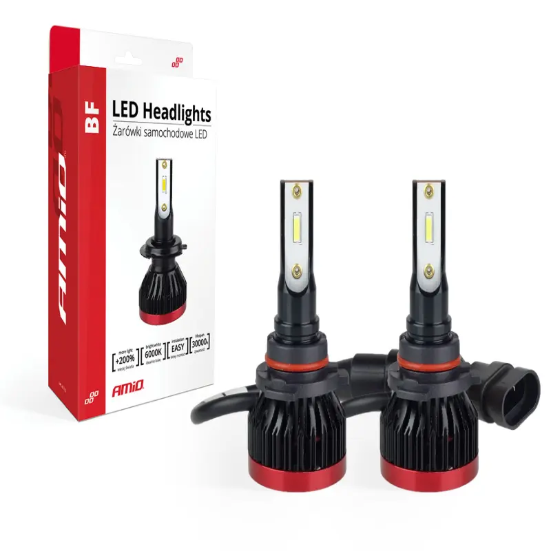 Becuri auto led bf series amio compatibil hb3 9005, destinat competitiilor auto sau off-roadv