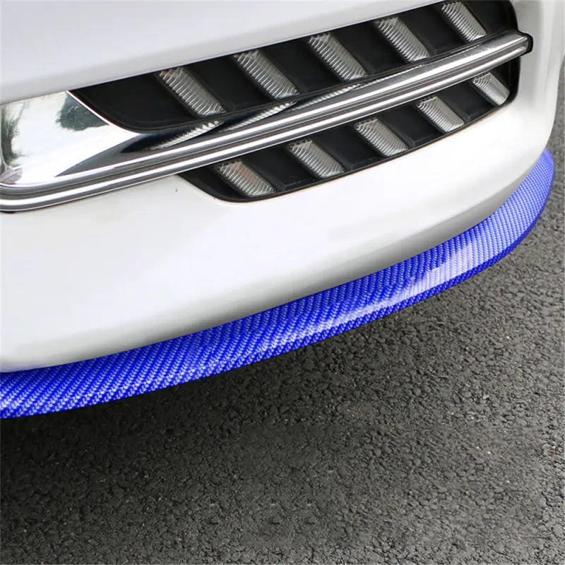 Protectie spoiler, prelungire bara fata/spate din cauciuc, culoare carbon albastru