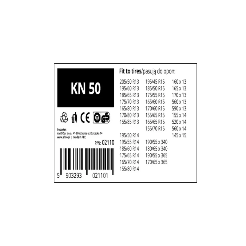 Set 2 lanturi de zapada pentru autoturisme cu zale de 12mm, kn-110v
