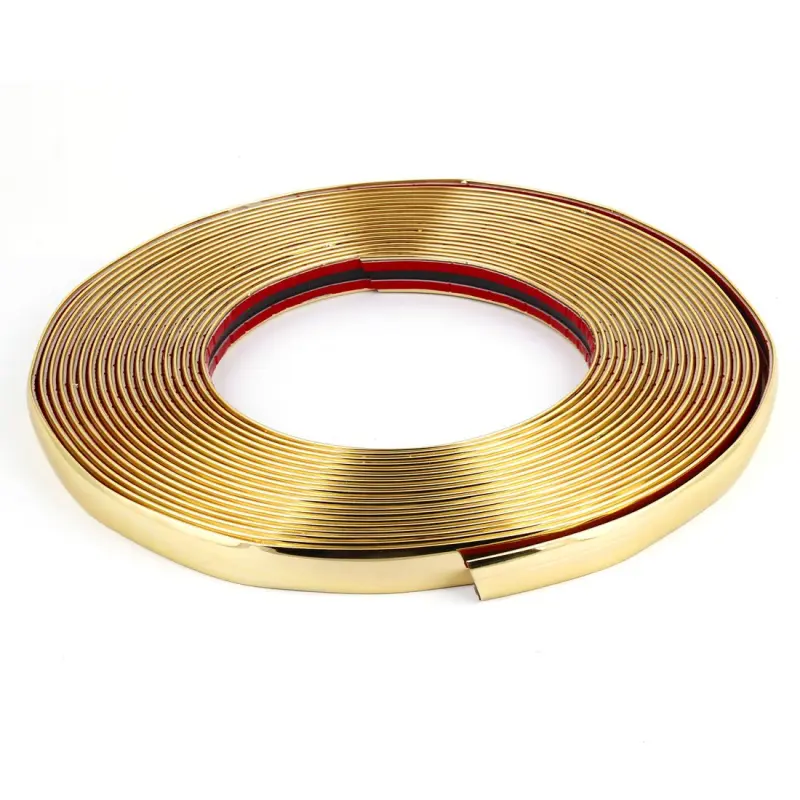 Rola ornament autoadeziv, 20mm x 15m, culoare crom goldv