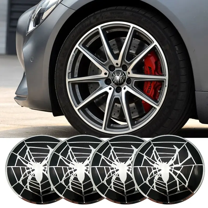 Set 4 buc. ornament central janta, model "spider", diametru 5cm