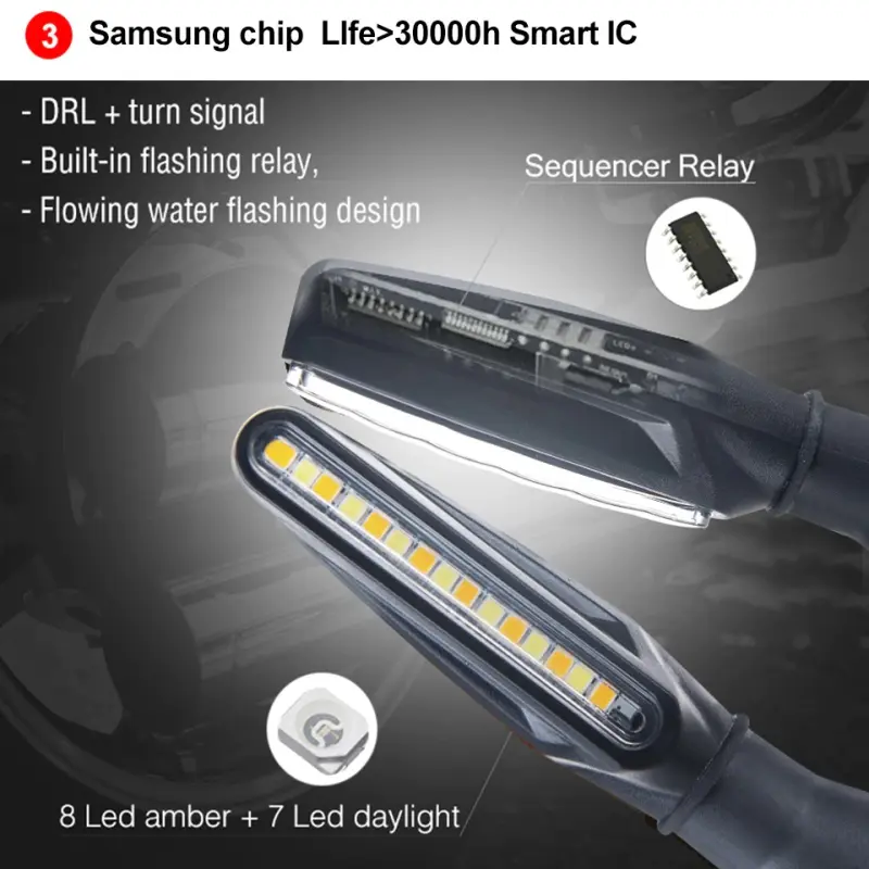 Set 2 lampi semnalizare moto ledv