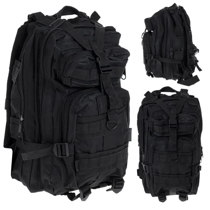 Rucsac tactic militar, culoare negru, capacitate 25lv