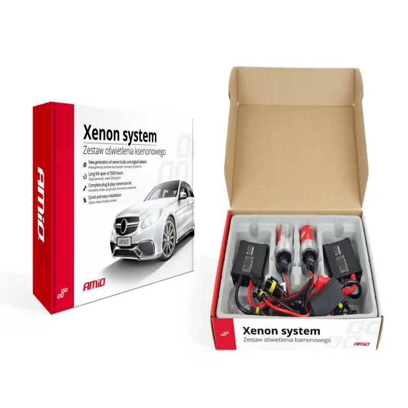 Kit xenon ac model slim, compatibil hb4, 9006, 35w, 9-16v, 4300k, destinat competitiilor auto sau off-road
