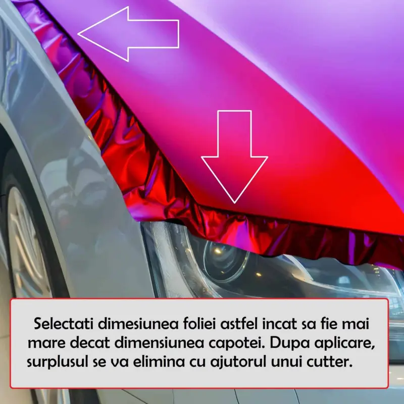 Folie capota auto "hood art" rezistenta la exterior, marime s (150 x 110cm) - cod: avx-capota-018sv