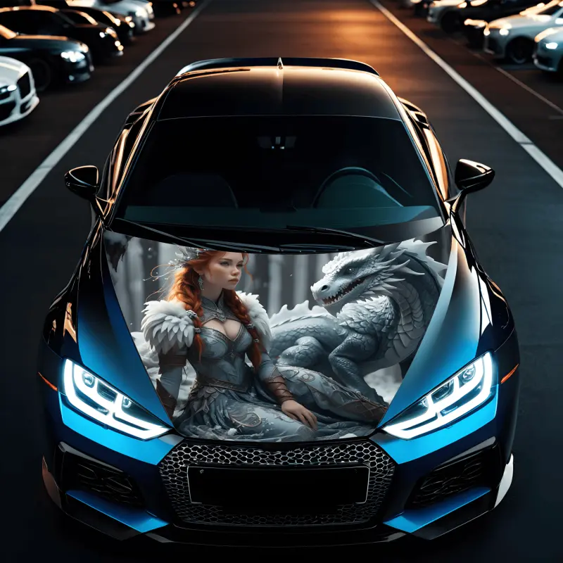 Folie capota auto "hood art" rezistenta la exterior, marime m (165 x 120cm) - cod: avx-capota-014mv
