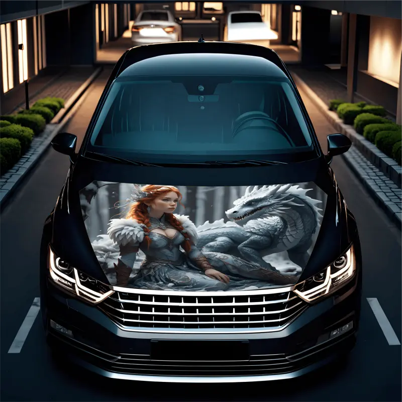 Folie capota auto "hood art" rezistenta la exterior, marime m (165 x 120cm) - cod: avx-capota-014mv