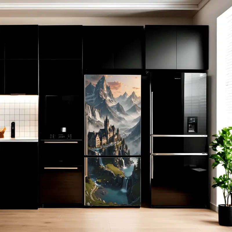 Folie imprimata color pentru decor frigider, dimensiune 200 x 90cm, model: avx-fr16