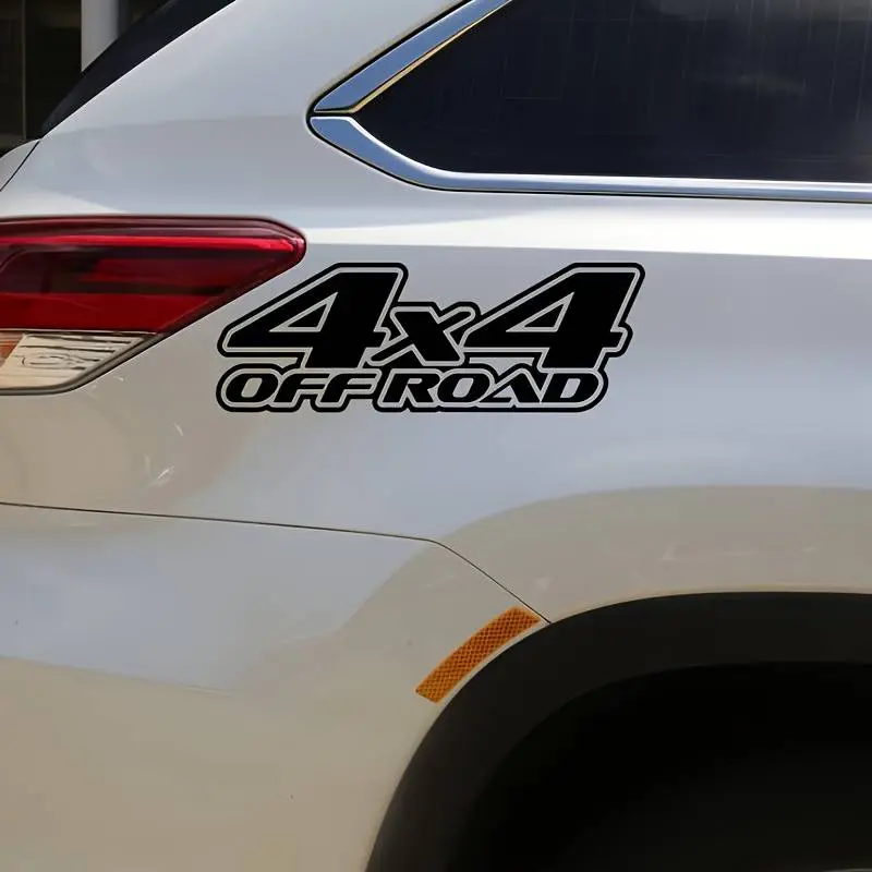Sticker autoadeziv pentru vehicule off road, model "4x4 off road", dimensiune 29 x 11 cm, culoare neagrav