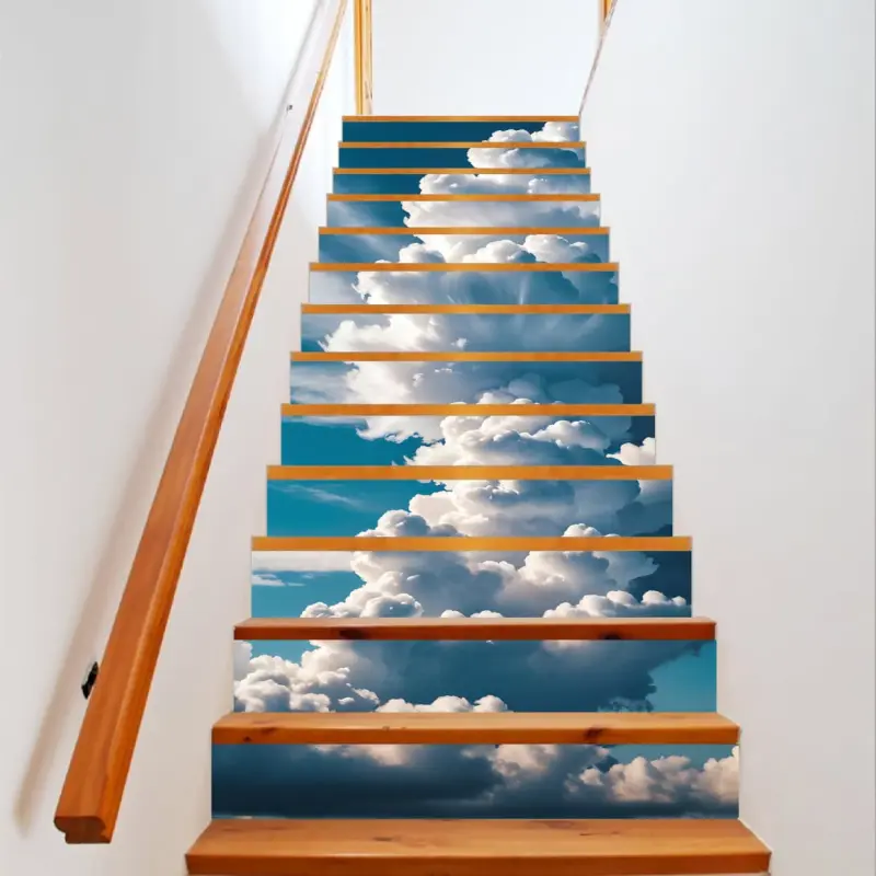 Sticker decorativ pentru scari interioare, print autoadeziv de inalta rezolutie, dimensine 200 x 124 cm, cod: avx-stairs-08v