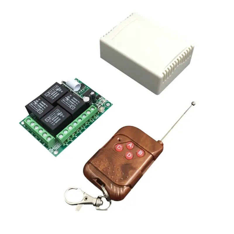 Kit telecomanda + receptor cu 4 canale pentru automatizari (tip2)v