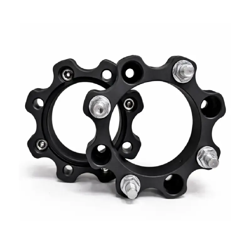 Set 2 buc. distantiere roti atv din aluminiu forjat, grosime 50mm, distanta prezoane 4 x 136mm, gaura centrare 120mm, piulite m10 x 1,25v