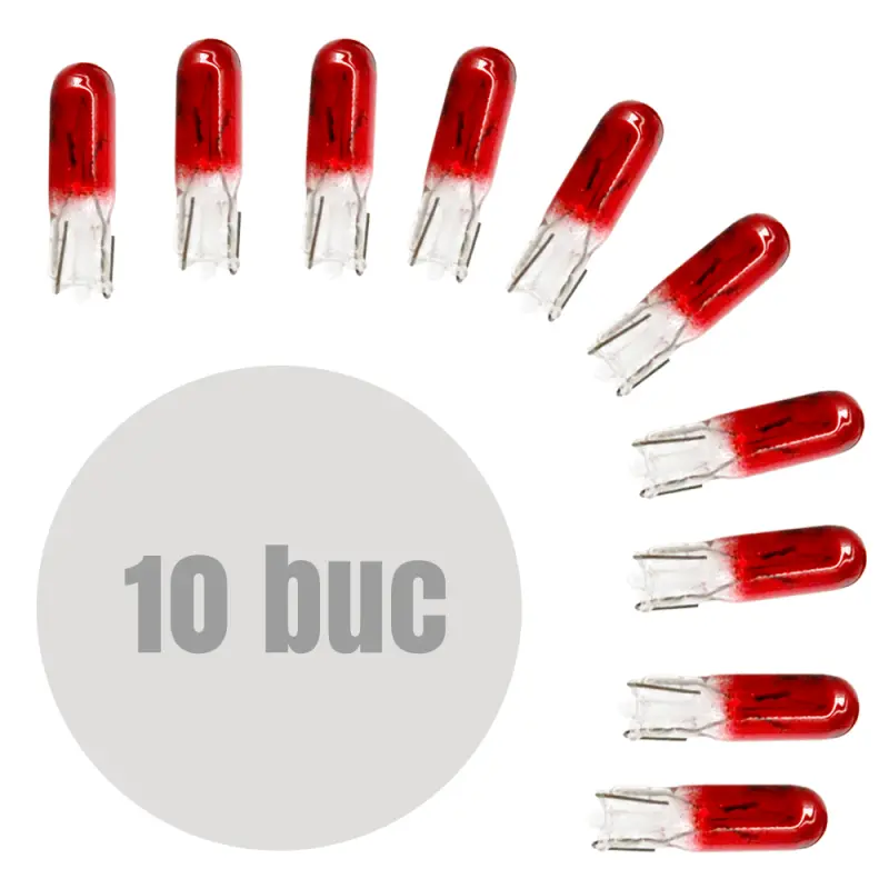 Bec pentru bord t5 12v  2w - set de 10 - carguard