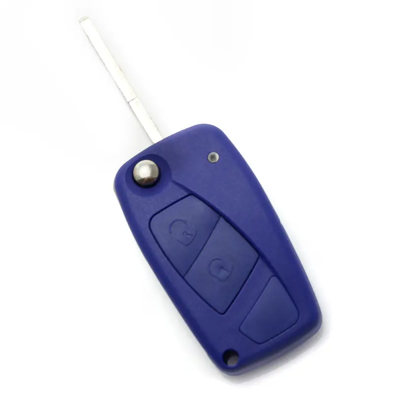 Fiat - carcasa cheie tip briceag, 2 butoane, albastru