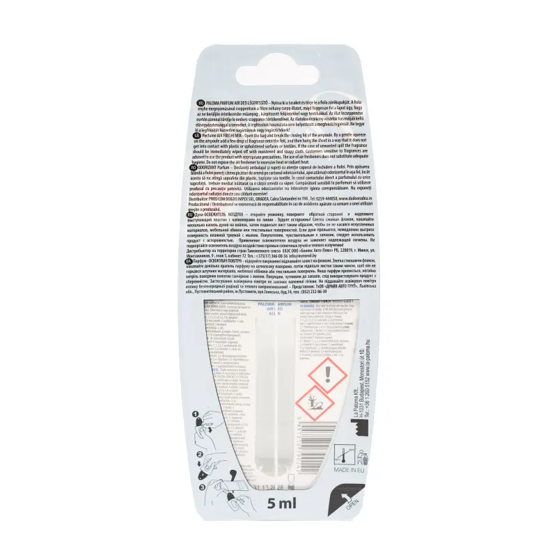 Odorizant auto paloma parfum alpin 5mlv
