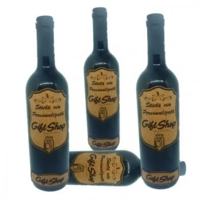 .eticheta din pluta model palos personalizata cu mesaj, vin rosu cabernet sauvignon, demisec, 750ml, 13.5% alcoolv