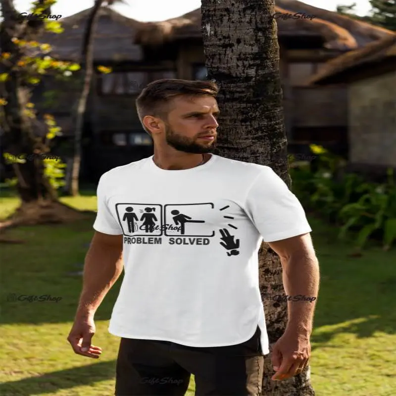 Problem solved, tricou cu mesaj
