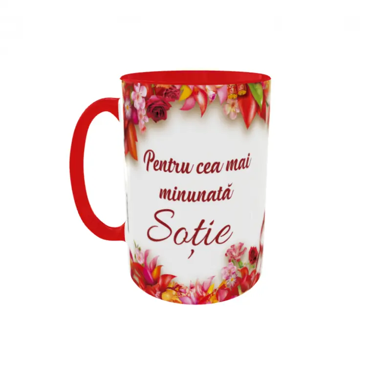 Pentru cea mai minunata sotie, cana ceramica, 330ml, cgs1182