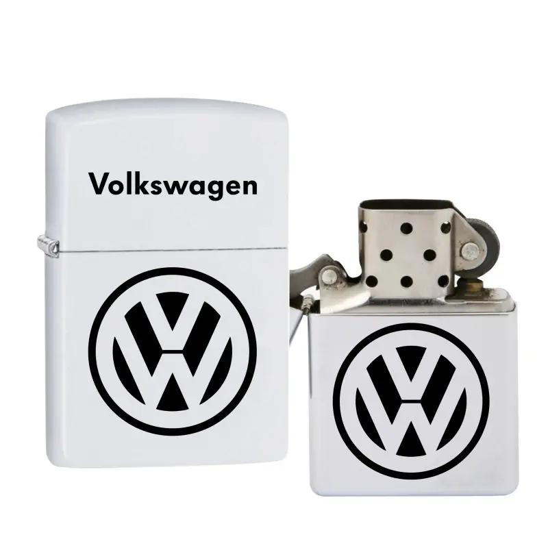 Volkswagen, bricheta metalica gravata laser cu mesaj, model 1