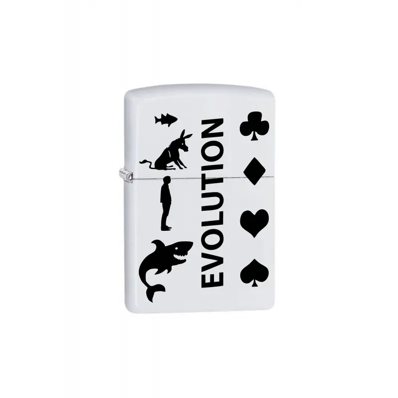 Poker evolution, bricheta metalica gravata laser cu mesajv