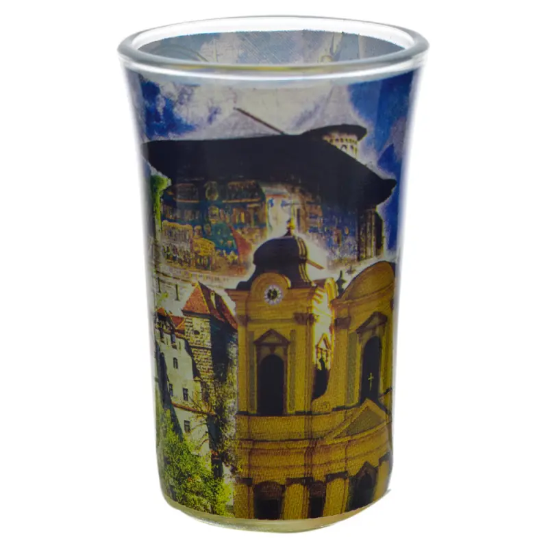 Pahar tip shot realizat din sticla – design romania