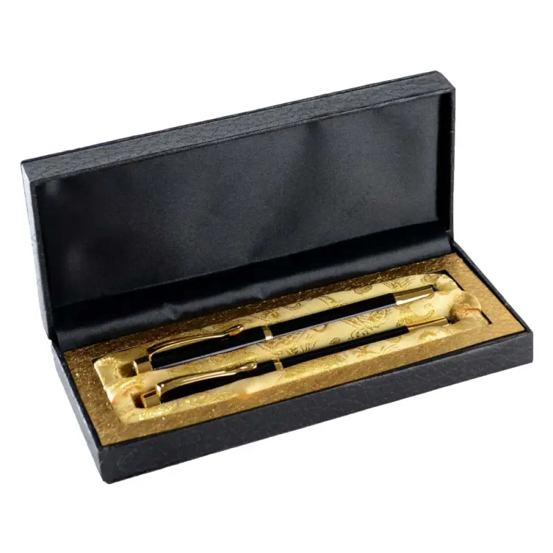 Set cadou in cutie eleganta, pix si roller negru se poate personaliza