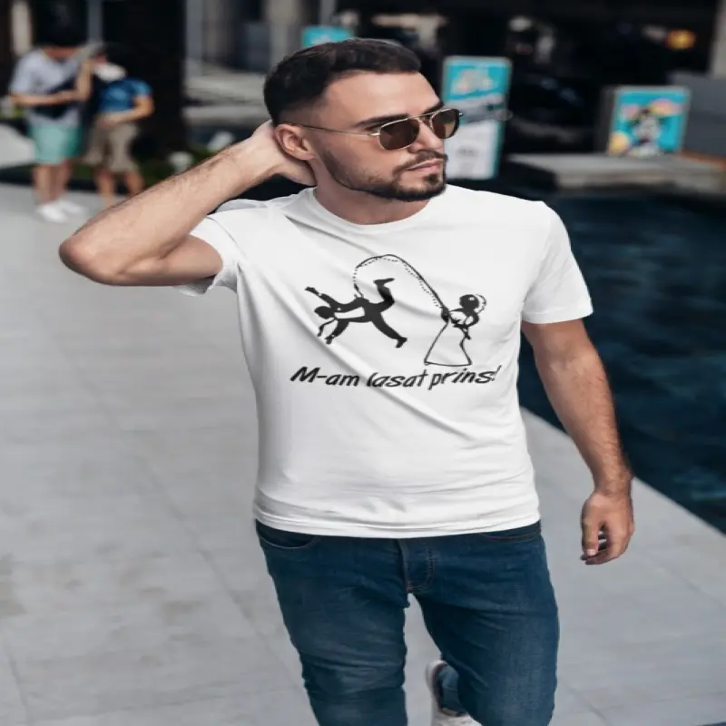 M-am lasat prins, tricou cu mesaj