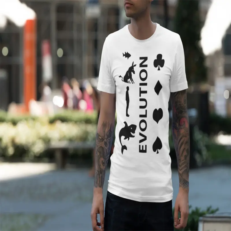 Evolution poker, tricou cu mesajv