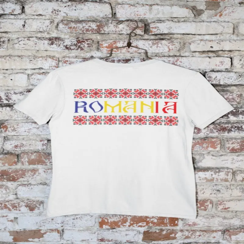 Romania model traditional, tricou cu mesaj, model 1v