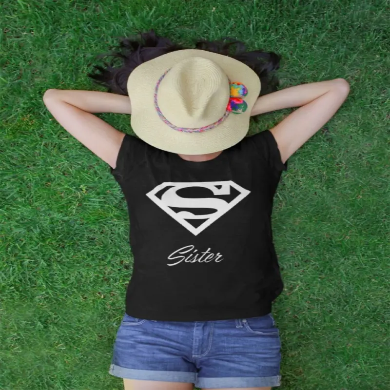 Super sister, tricou cu mesajv