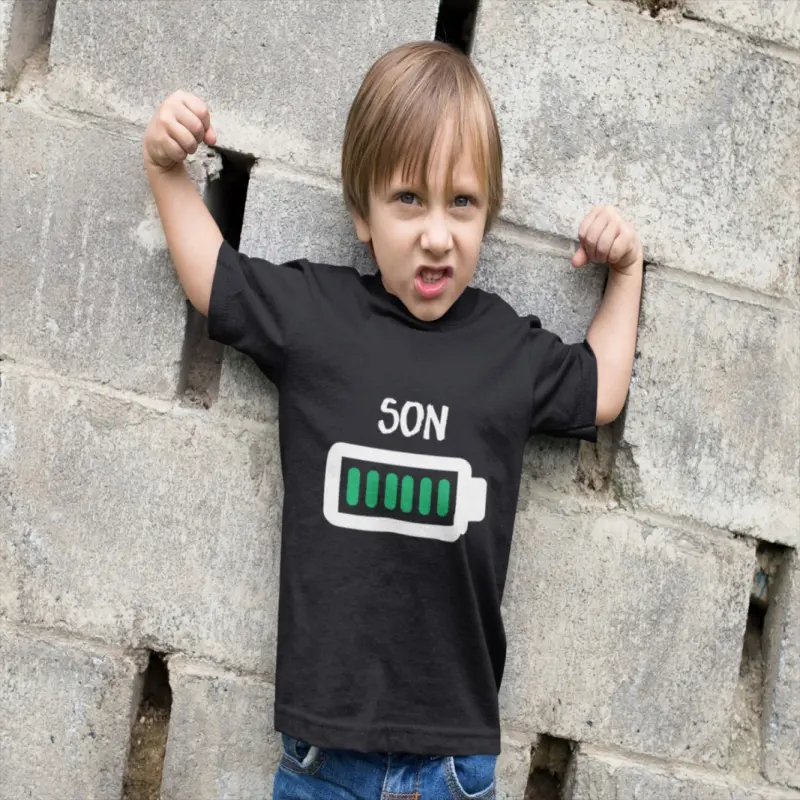 Battery son, tricou cu mesajv