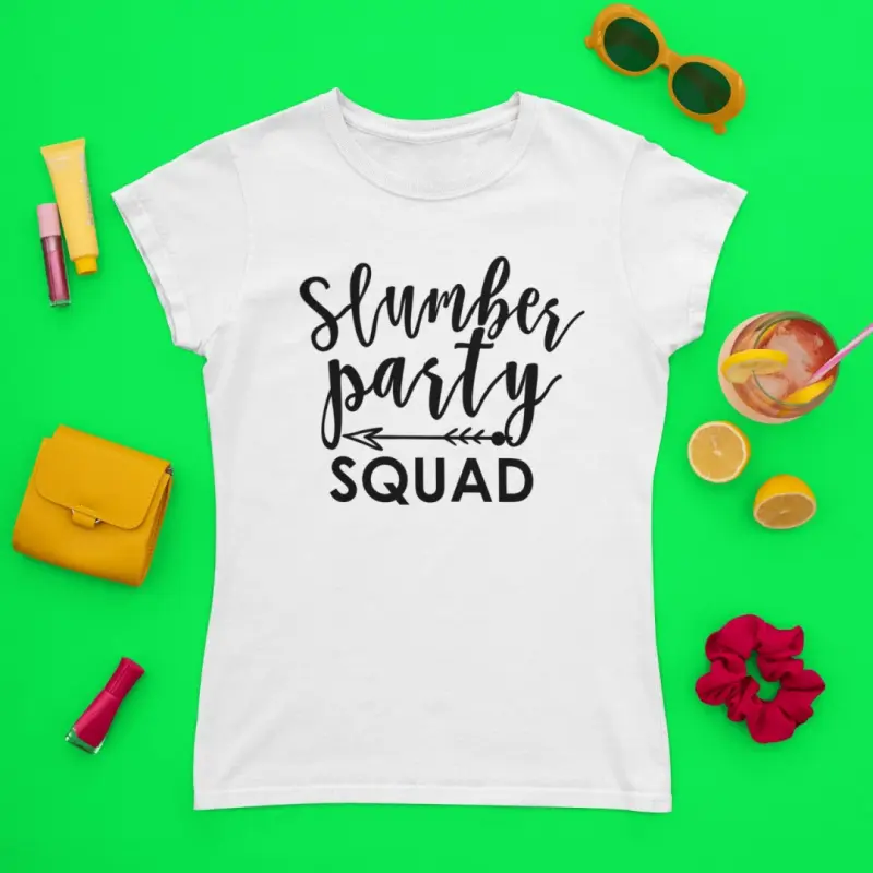 Slumber party squad, tricou cu mesajv