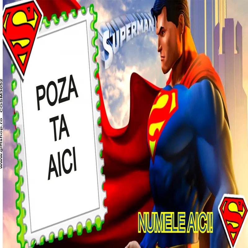 Superman, model 1, cana din ceramica, 330ml, personalizata cu poza si text