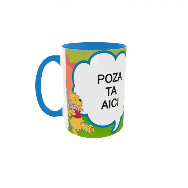 Winne the pooh, model 2, cana din ceramica, 330ml, personalizata cu poza si textv