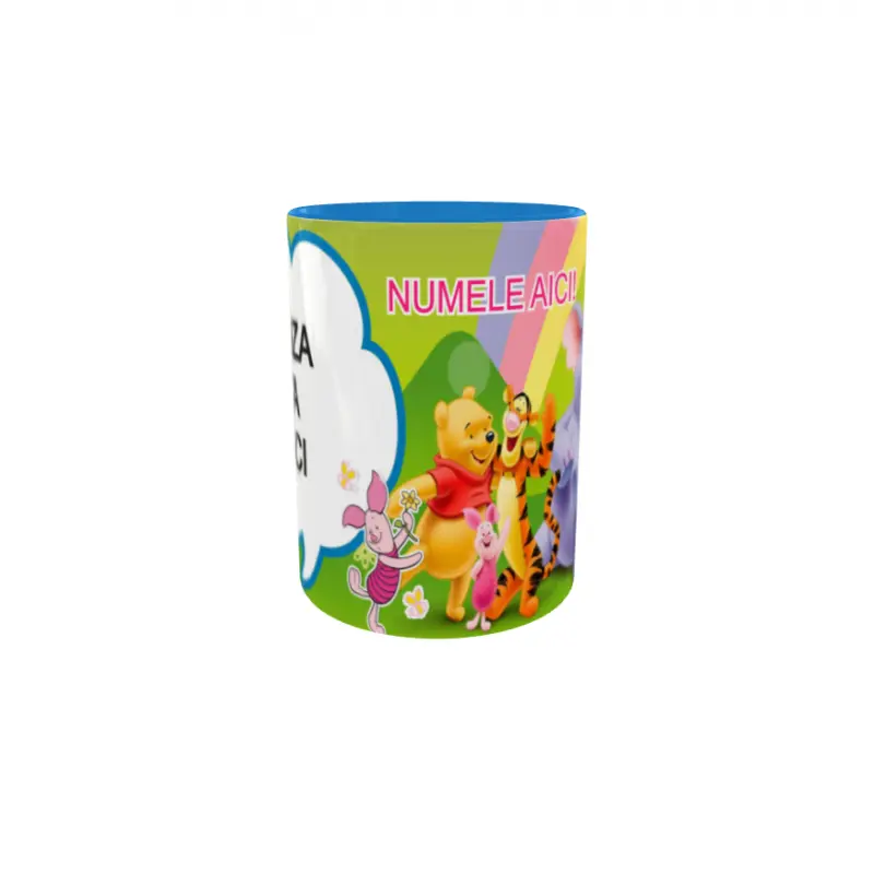Winne the pooh, model 2, cana din ceramica, 330ml, personalizata cu poza si textv