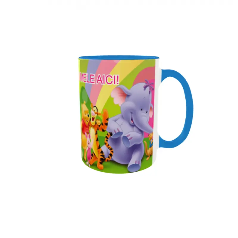 Winne the pooh, model 2, cana din ceramica, 330ml, personalizata cu poza si textv