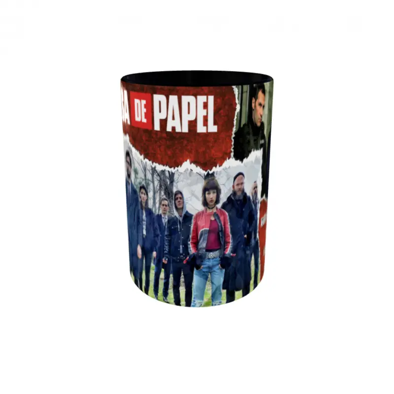 La casa de papel, cana din ceramica, 330ml, model 4v