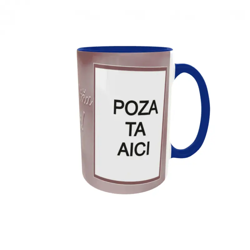 Cana, personalizata cu 2 poze si 1 text, 330ml, model 3138v