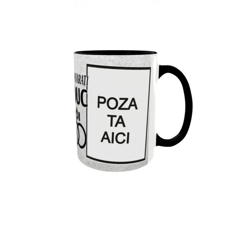 Barbati adevarati conduc audi, cana personalizata cu 2 poze si text, 330ml, model 3280v