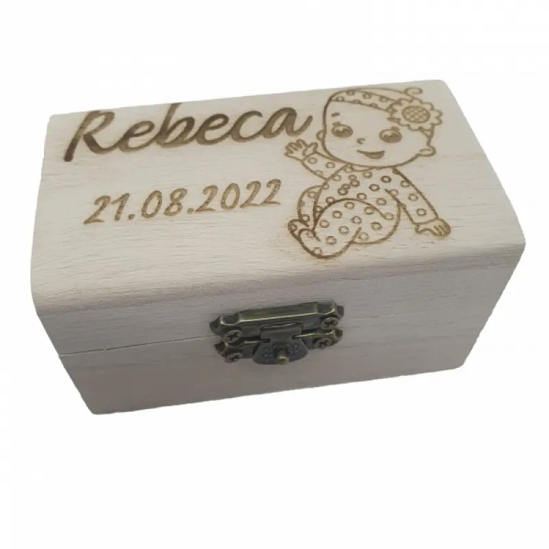 Cufar din lemn personalizat cu mesajv
