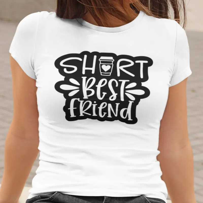 Short best friend , tricou cu mesaj.