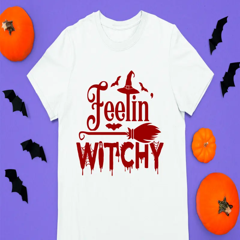 Feelin witchy, tricou cu mesajv