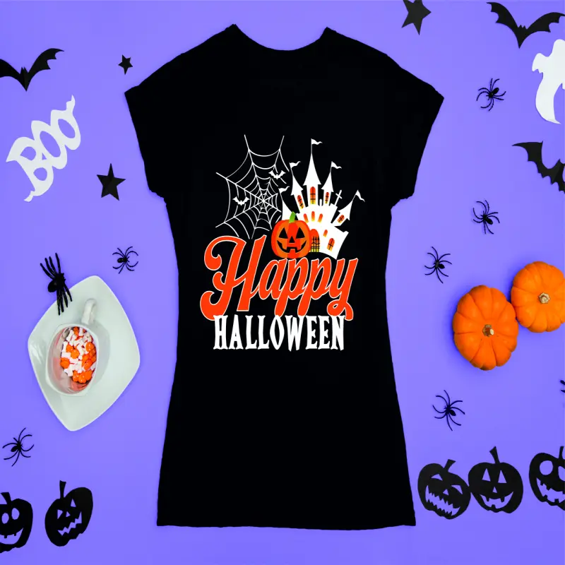 Happy halloween, tricou cu mesaj-v