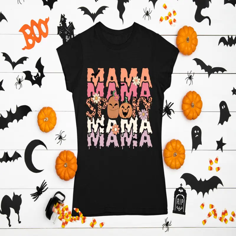 Mama spooky mama , tricou cu mesajv