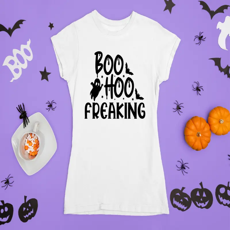 Boo hoo freaking, tricou cu mesajv