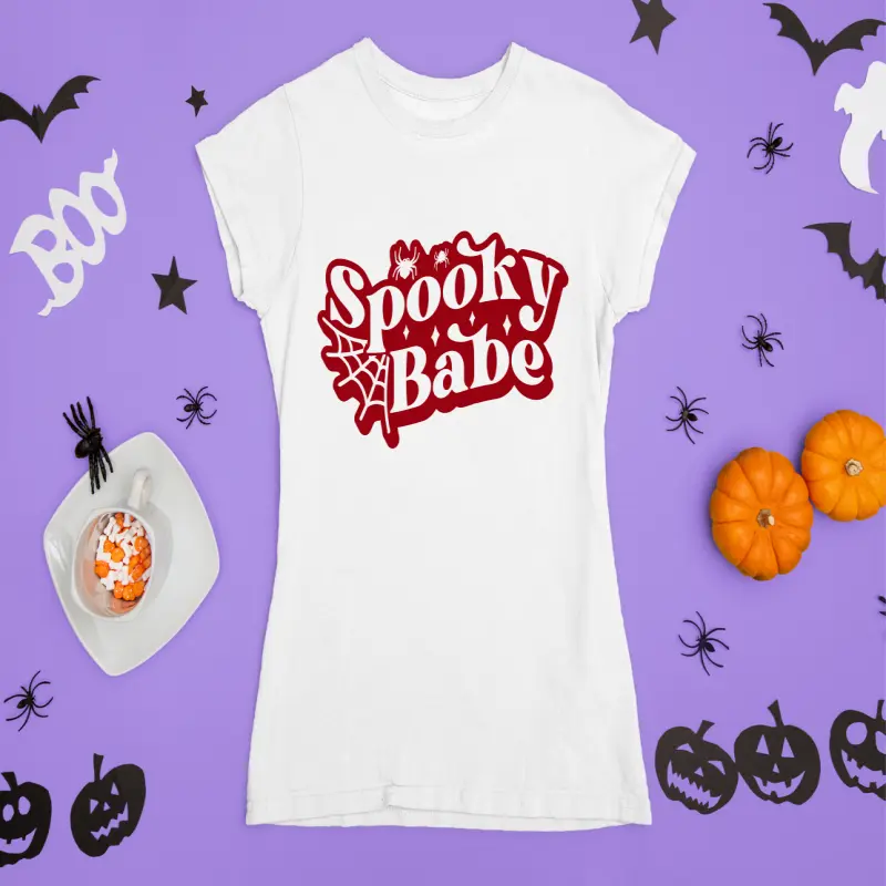 Spooky babe, tricou cu mesajv