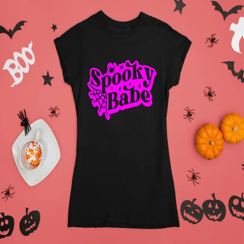 Spooky babe, tricou cu mesajv